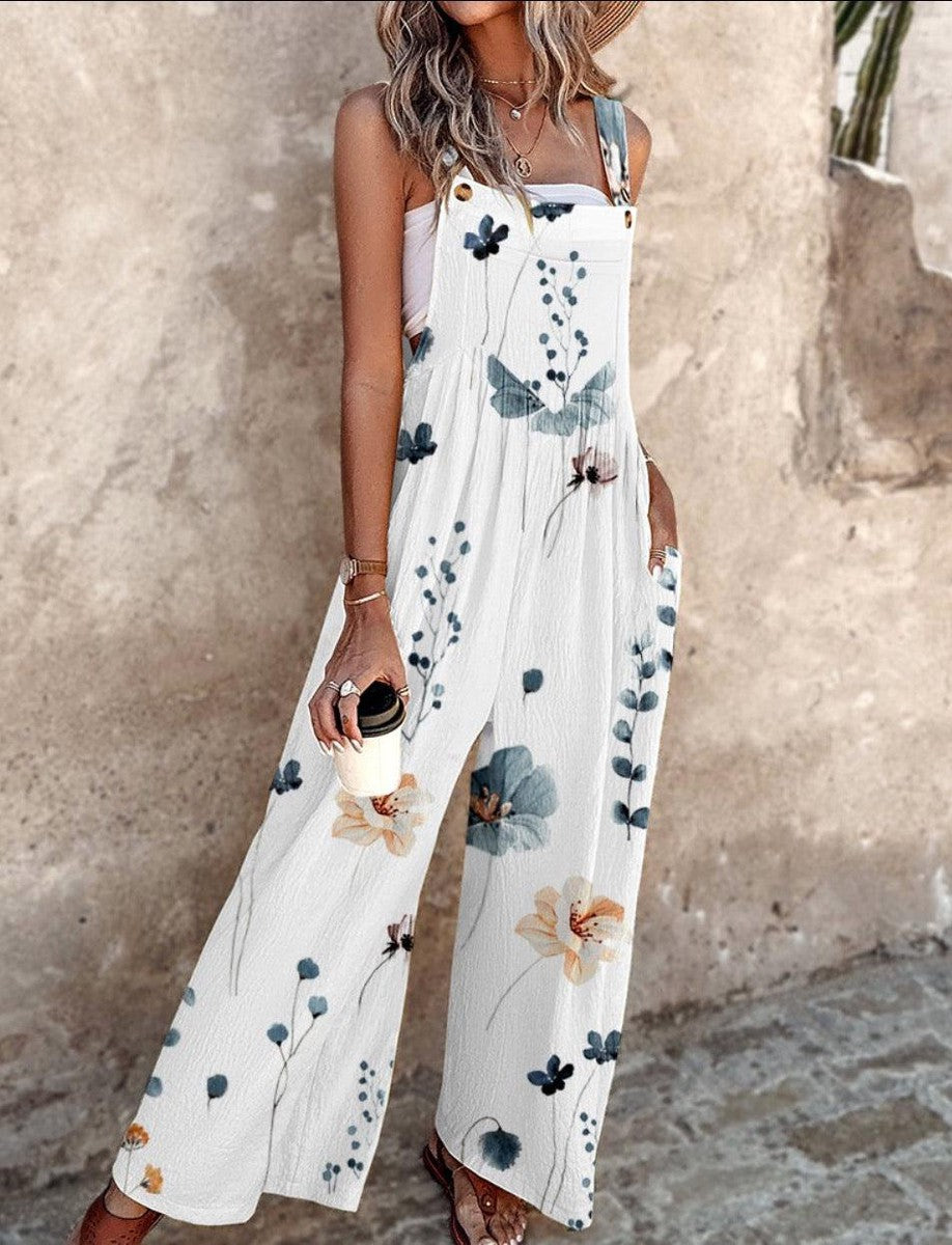 Women's Wide-Leg Jumpsuit | Sleeveless Floral