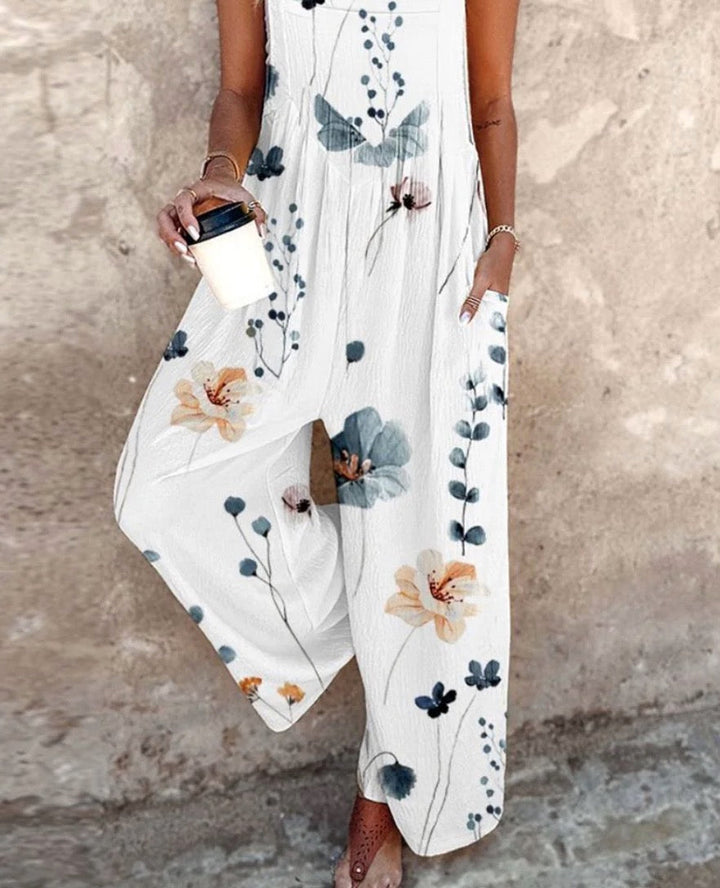 Women's Wide-Leg Jumpsuit | Sleeveless Floral