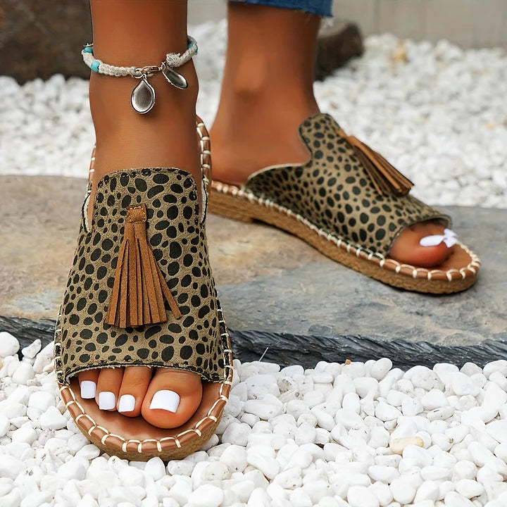 Sandals For Women | Open Toe Tassel Slide