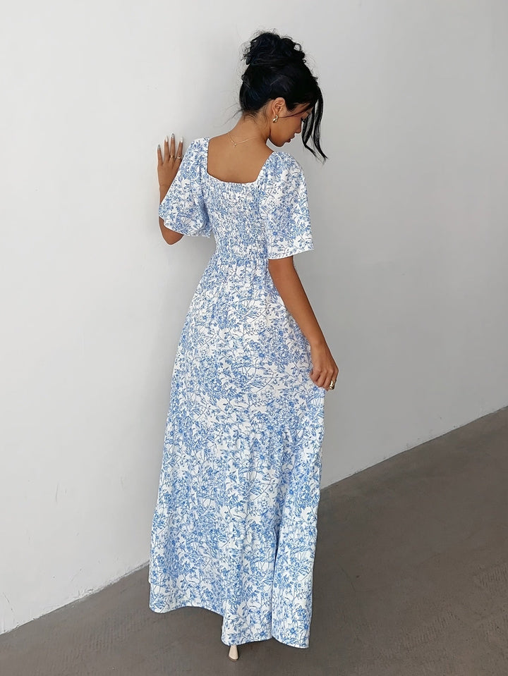 Women's Floral Maxi Dress | Sweetheart Tiered