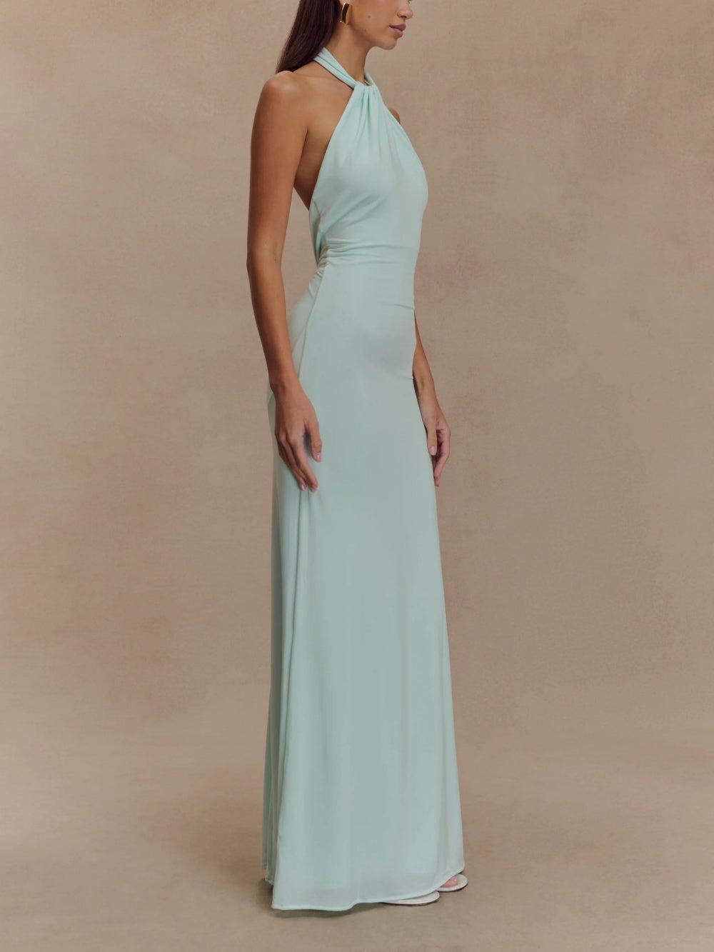 Women's Maxi Sundress | Halter Open Back
