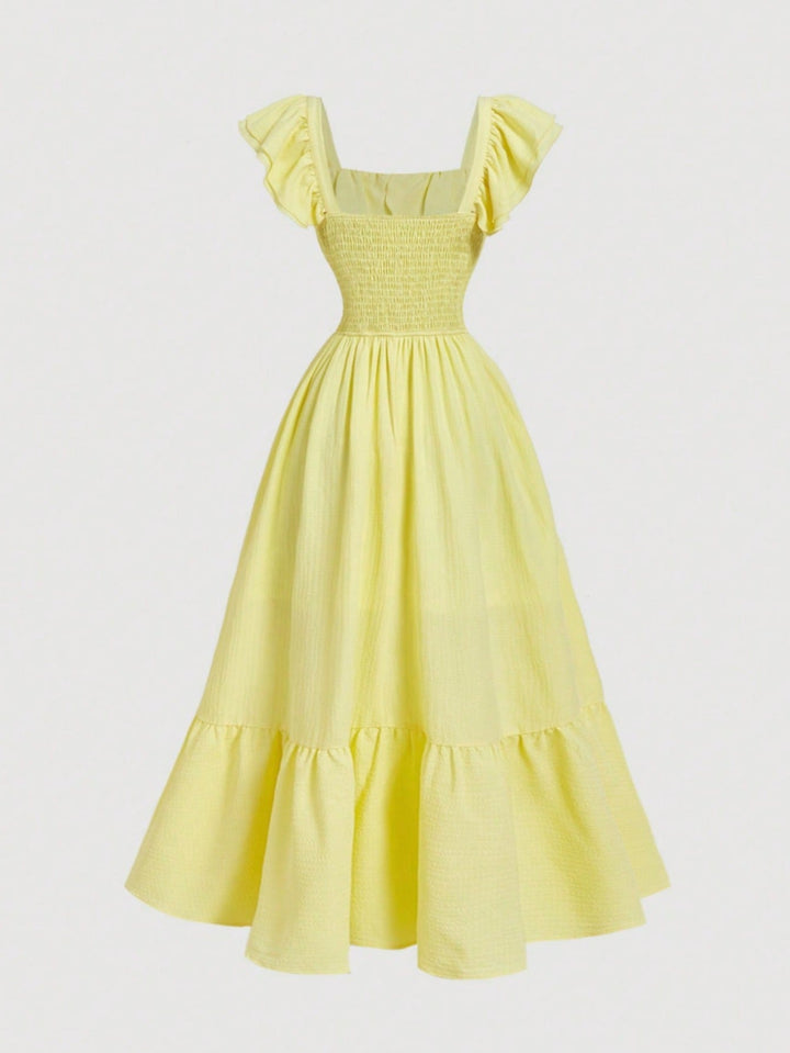 Women's Cocktail Maxi Dress | Off-Shoulder Ruffled