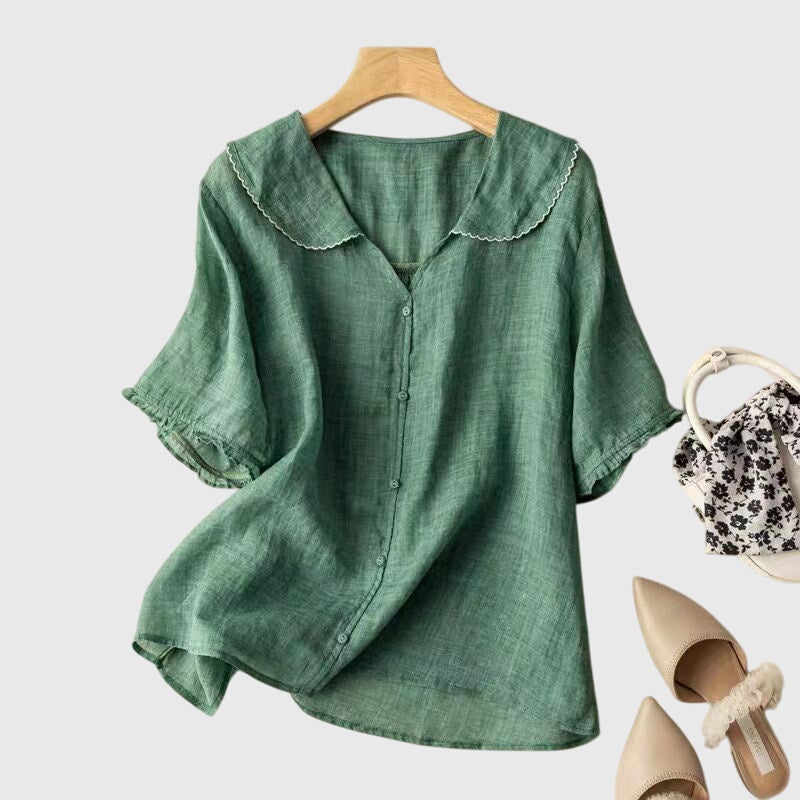Women's Blouse | Short Sleeve Rounded