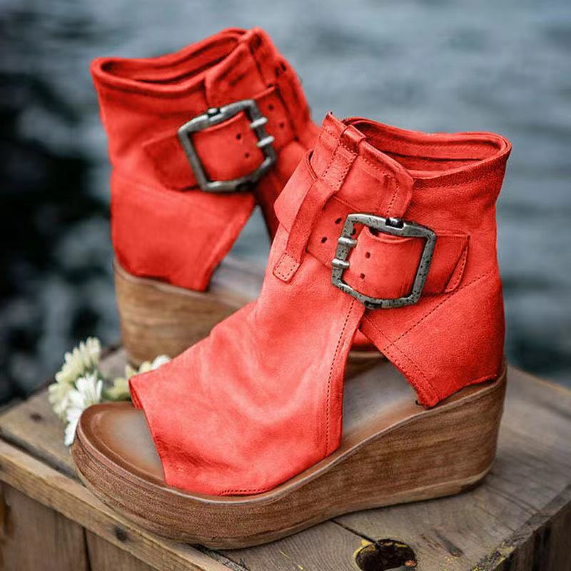 Sandals For Women | Buckle Strap Wedge Style