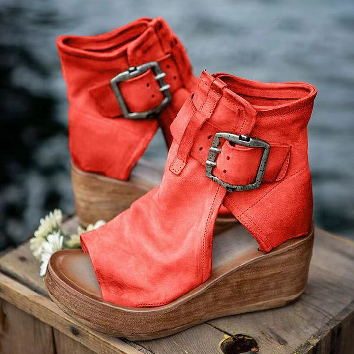 Sandals For Women | Buckle Strap Wedge Style