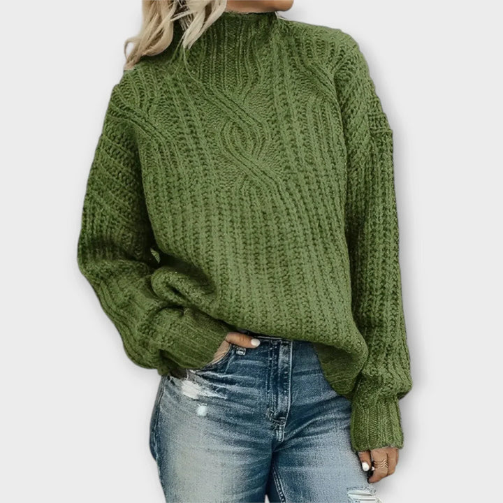 Women's Sweater | High Neck Textured Knit