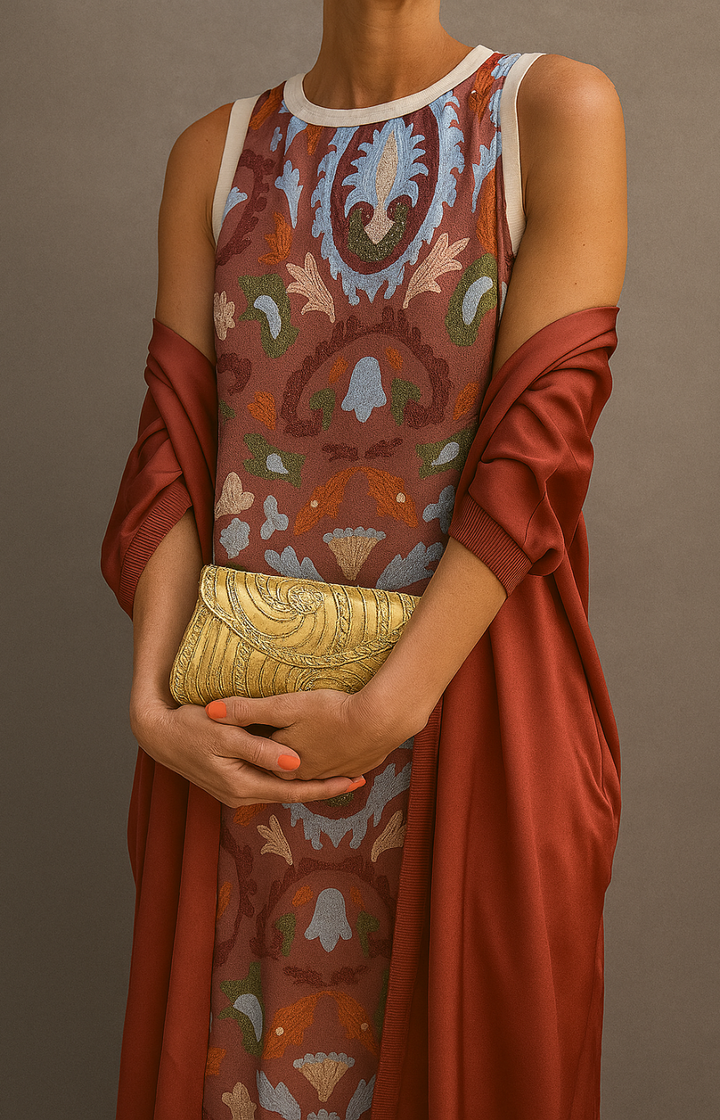 Women’s Dress | Matching Open Front Coat Maxi