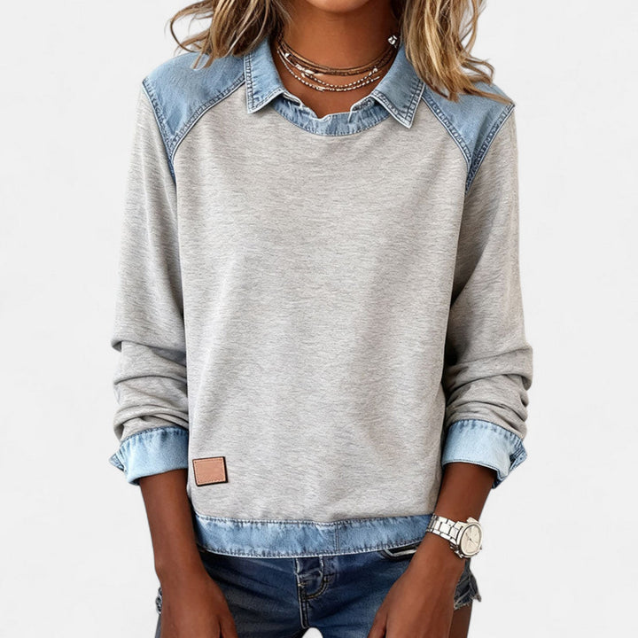 Women's Sweater | Layered Collar Detail