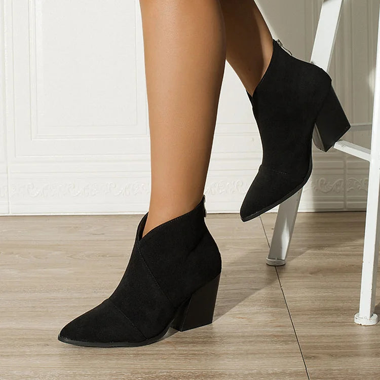 Boots for Women | Ankle-Height Block Heel