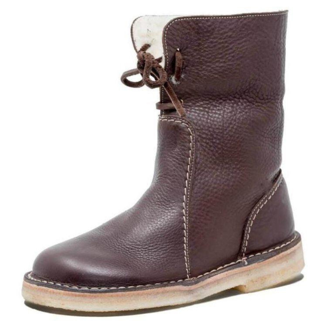 Boots For Women | Ankle Height Lace-Up With Folded Cuff