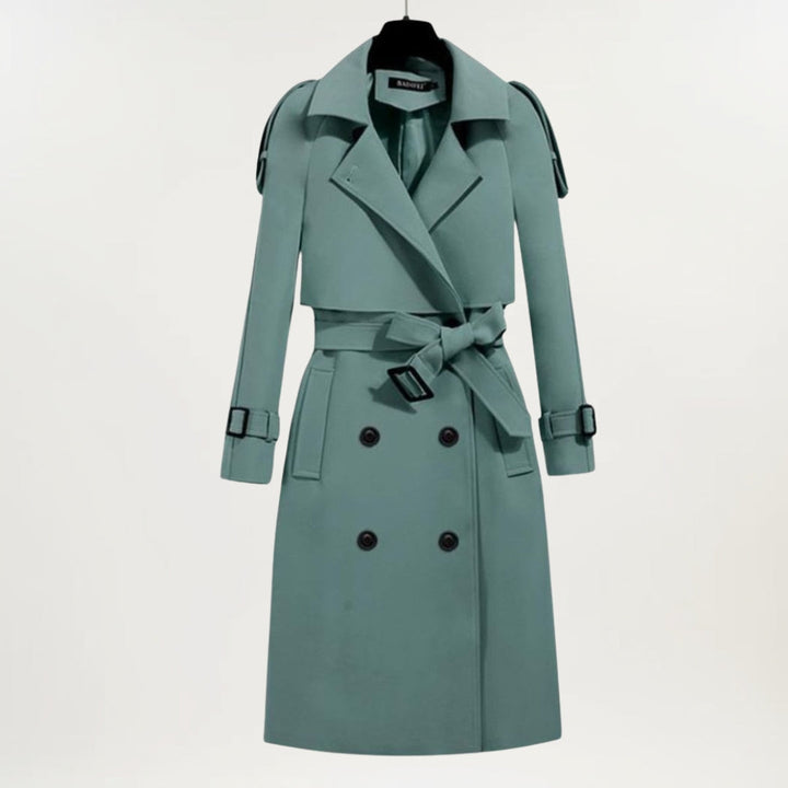 Women’s Trench Coat | Longline Belted Double