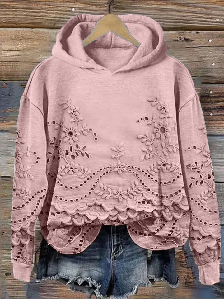 Hoodie for Women | Long Sleeve Floral Embroidery