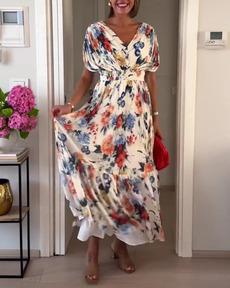 Women's Wedding Guest Maxi Dress | Floral V-Neck
