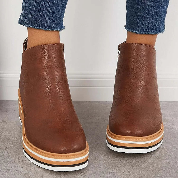 Boots For Women | Closed Toe Wedge Design