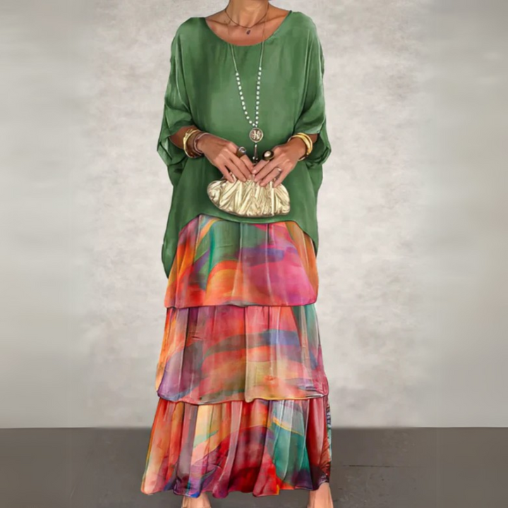 Women's Dress | Tiered Maxi-length Skirt