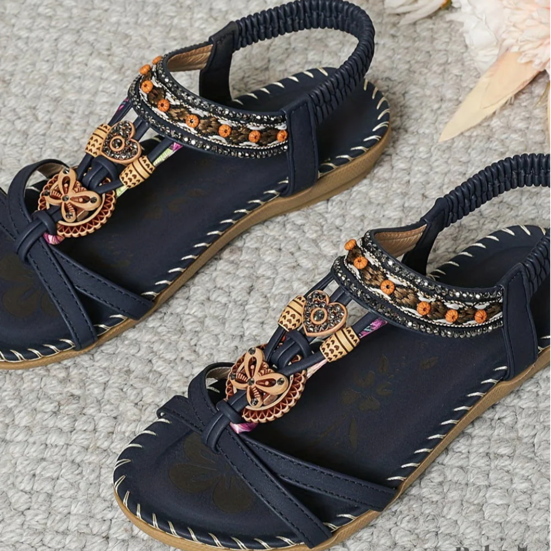 Sandals For Women | Decorative Strap Flat Sole Design