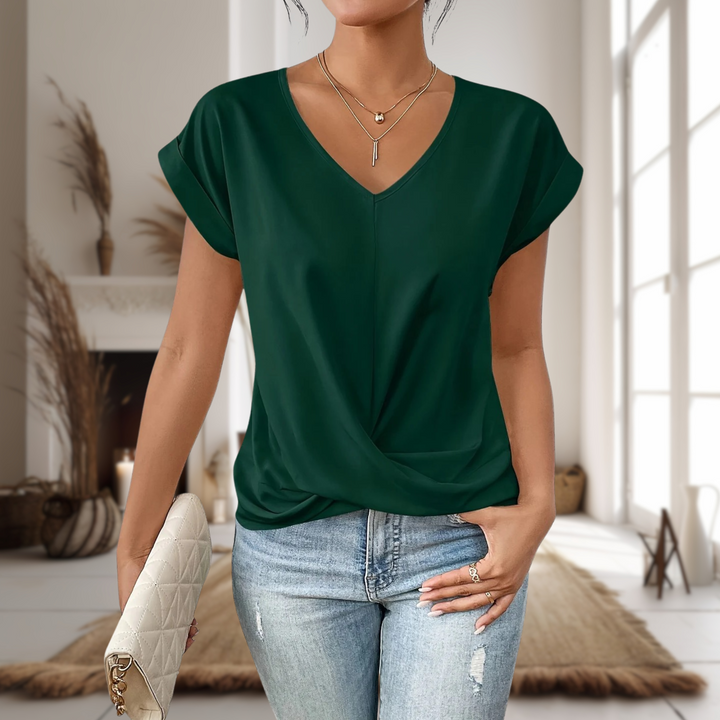 Women's Blouse | V-Neck Twist Front