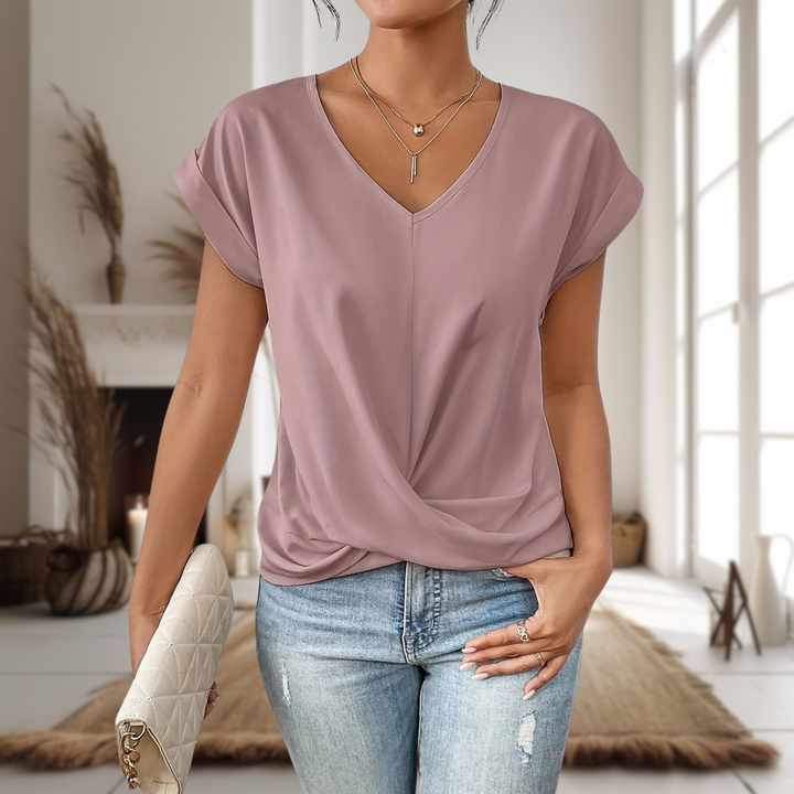 Women's Blouse | V-Neck Twist Front