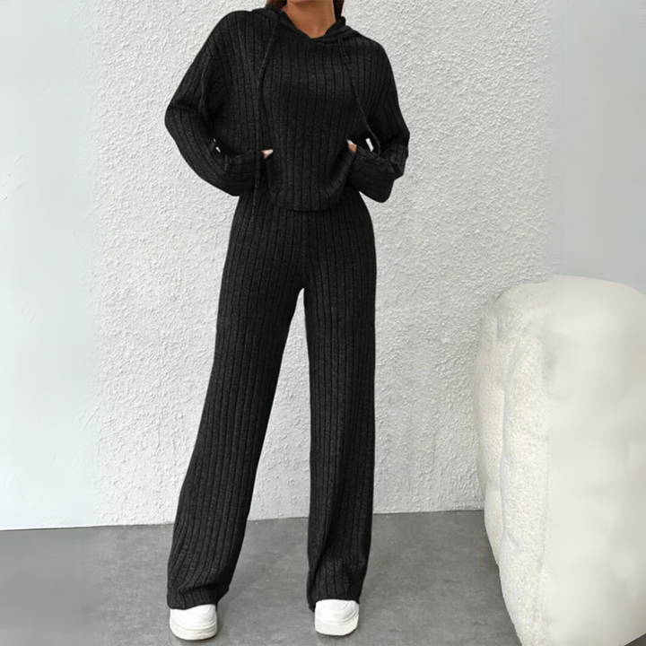 Women's Two-Piece Set | Hooded Long Sleeve and Pants