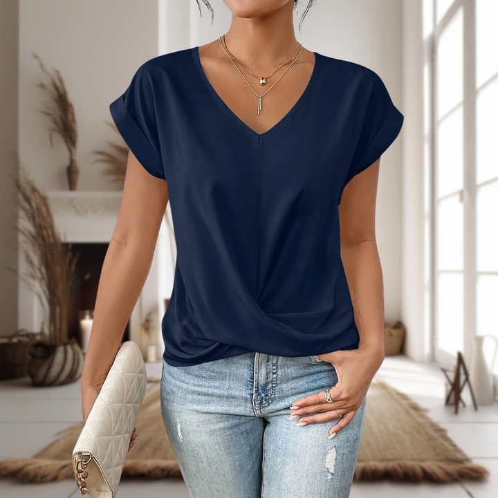 Women's Blouse | V-Neck Twist Front