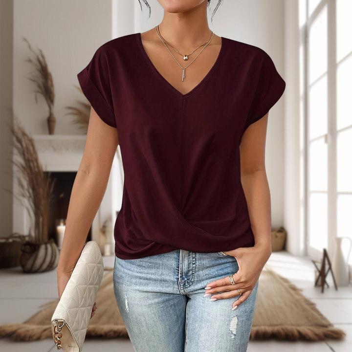 Women's Blouse | V-Neck Twist Front