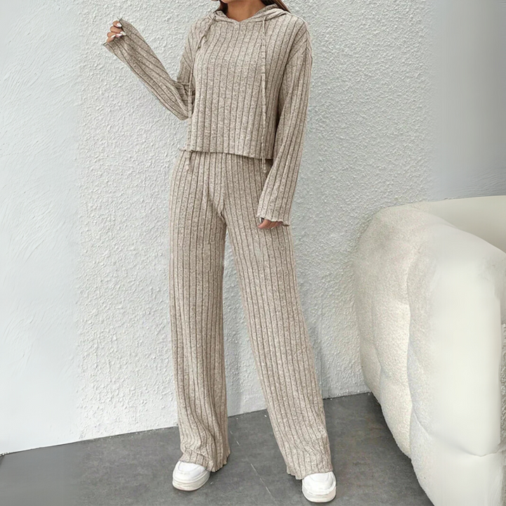 Women's Two-Piece Set | Hooded Long Sleeve and Pants