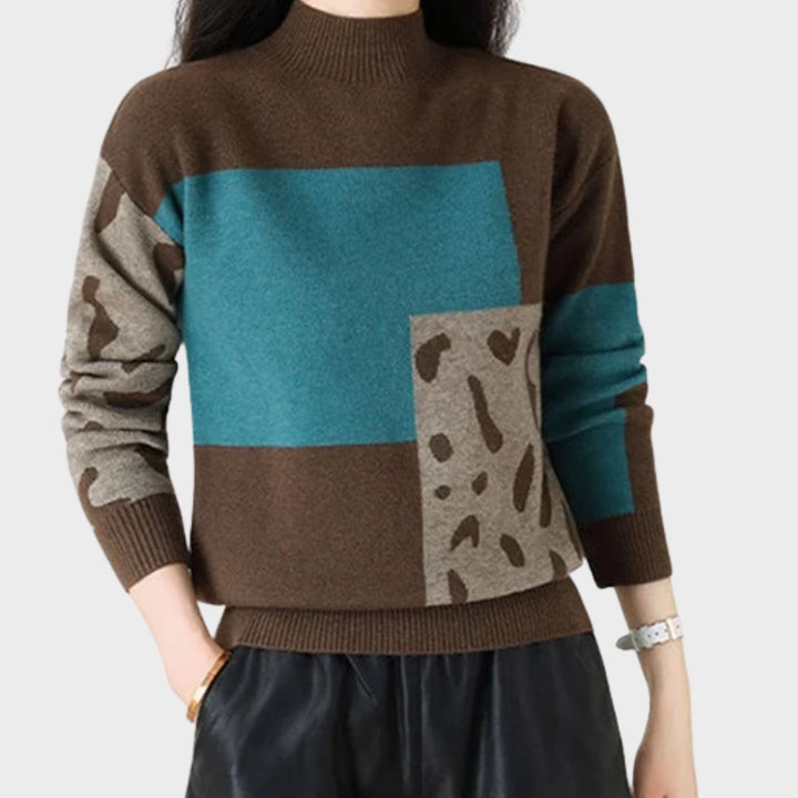 Women's Sweater | Color Block Detail