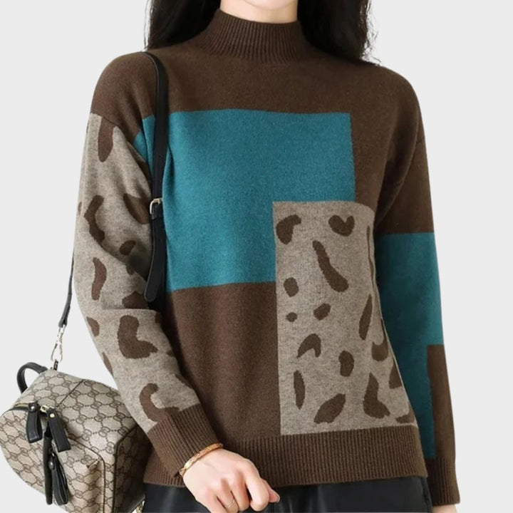 Women's Sweater | Color Block Detail