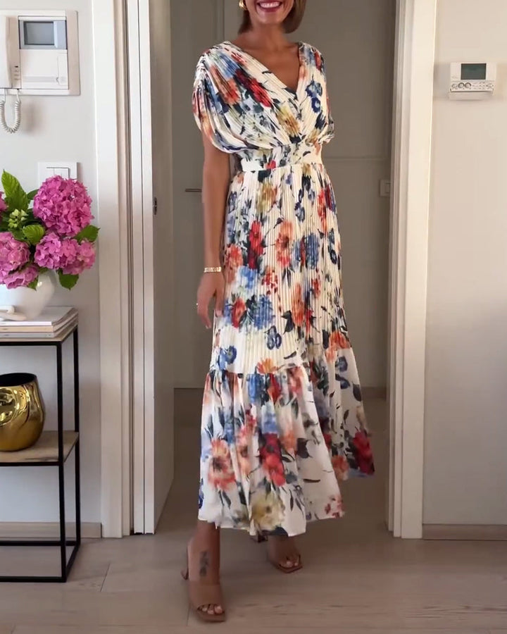 Women's Wedding Guest Maxi Dress | Floral V-Neck