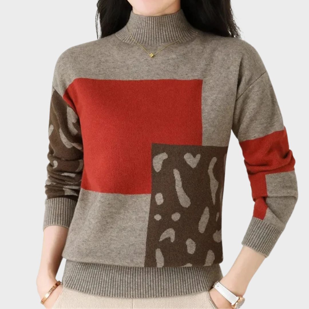 Women's Sweater | Color Block Detail