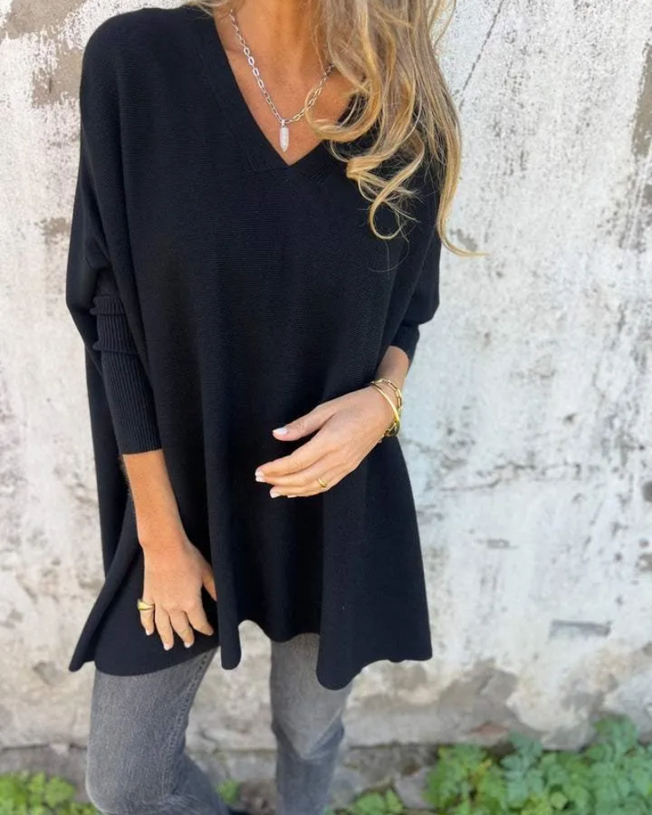 Women's Sweater | V Neck Loose Fit