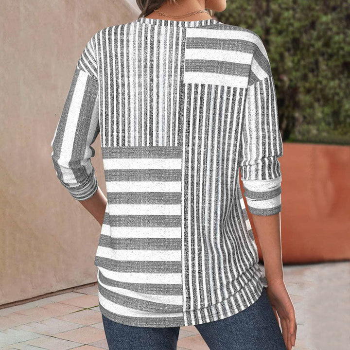 Women’s Blouse | Striped Three-Quarter Sleeve