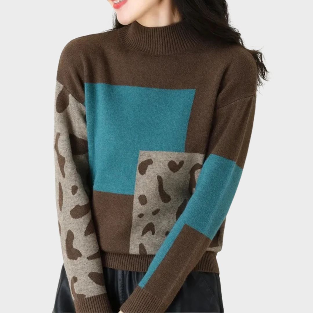 Women's Sweater | Color Block Detail