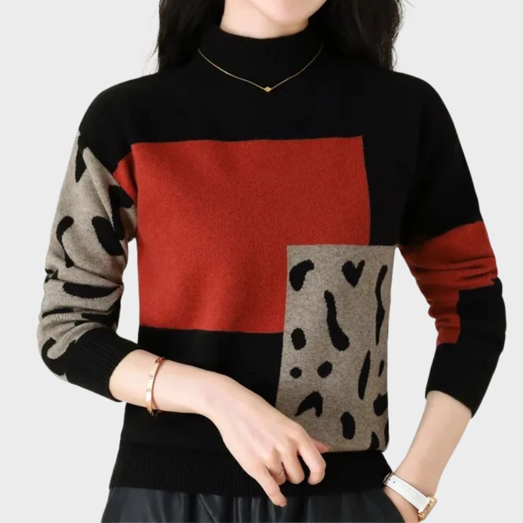 Women's Sweater | Color Block Detail