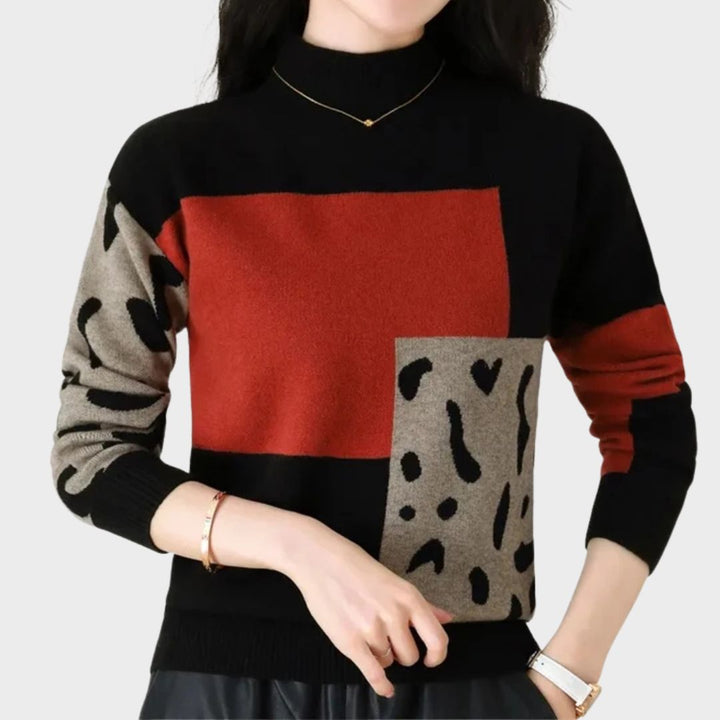 Women's Sweater | Color Block Detail