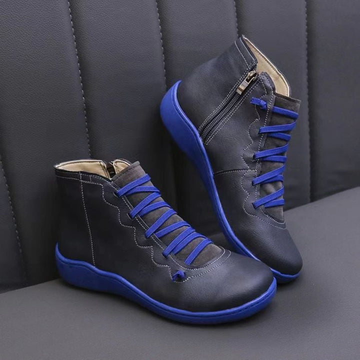 Boots for Women | Lace-Up Ankle Style with Side Zipper