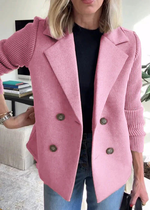 Women's Coat | Structured Coat Button Front Lapel