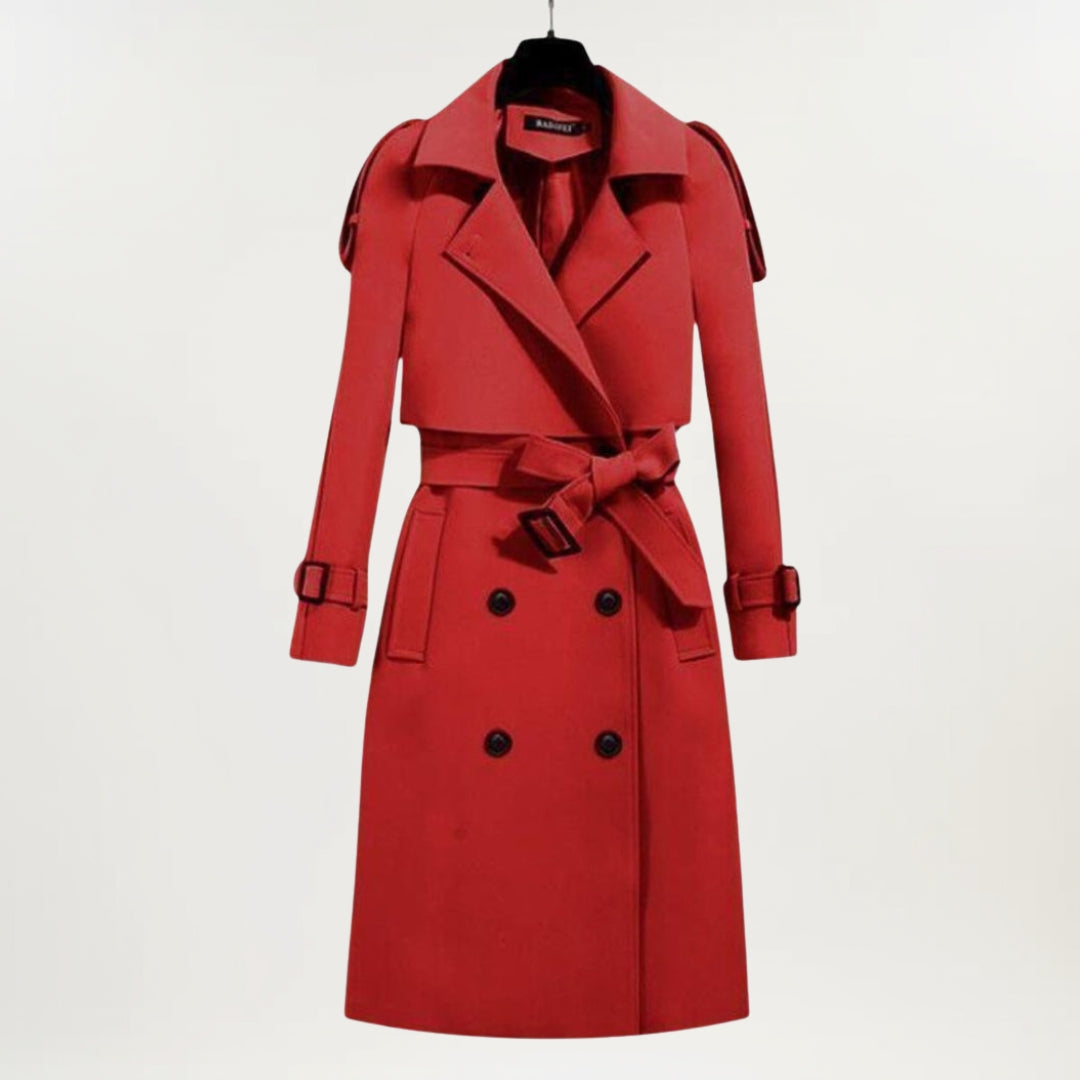 Women’s Trench Coat | Longline Belted Double