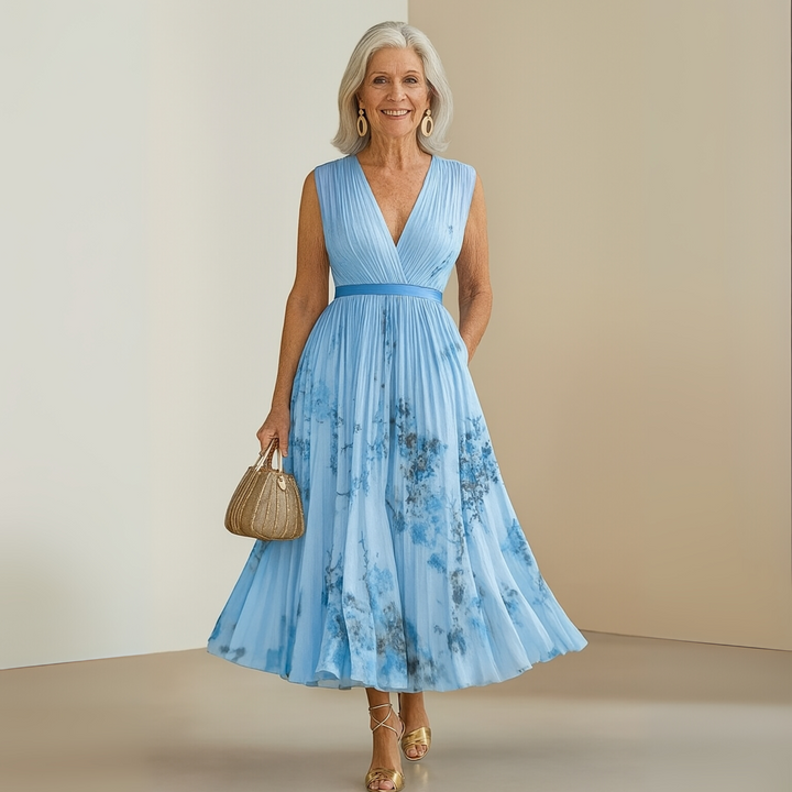 Women’s Summer Dress | Pleated Sleeveless Maxi