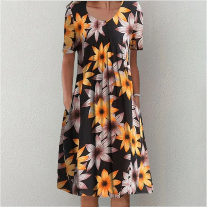 Women's Casual Dress | Midi Floral-style Print Midi