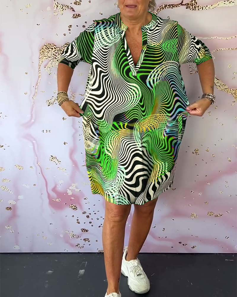 Women’s Dress | Colorful V-Neck Mini