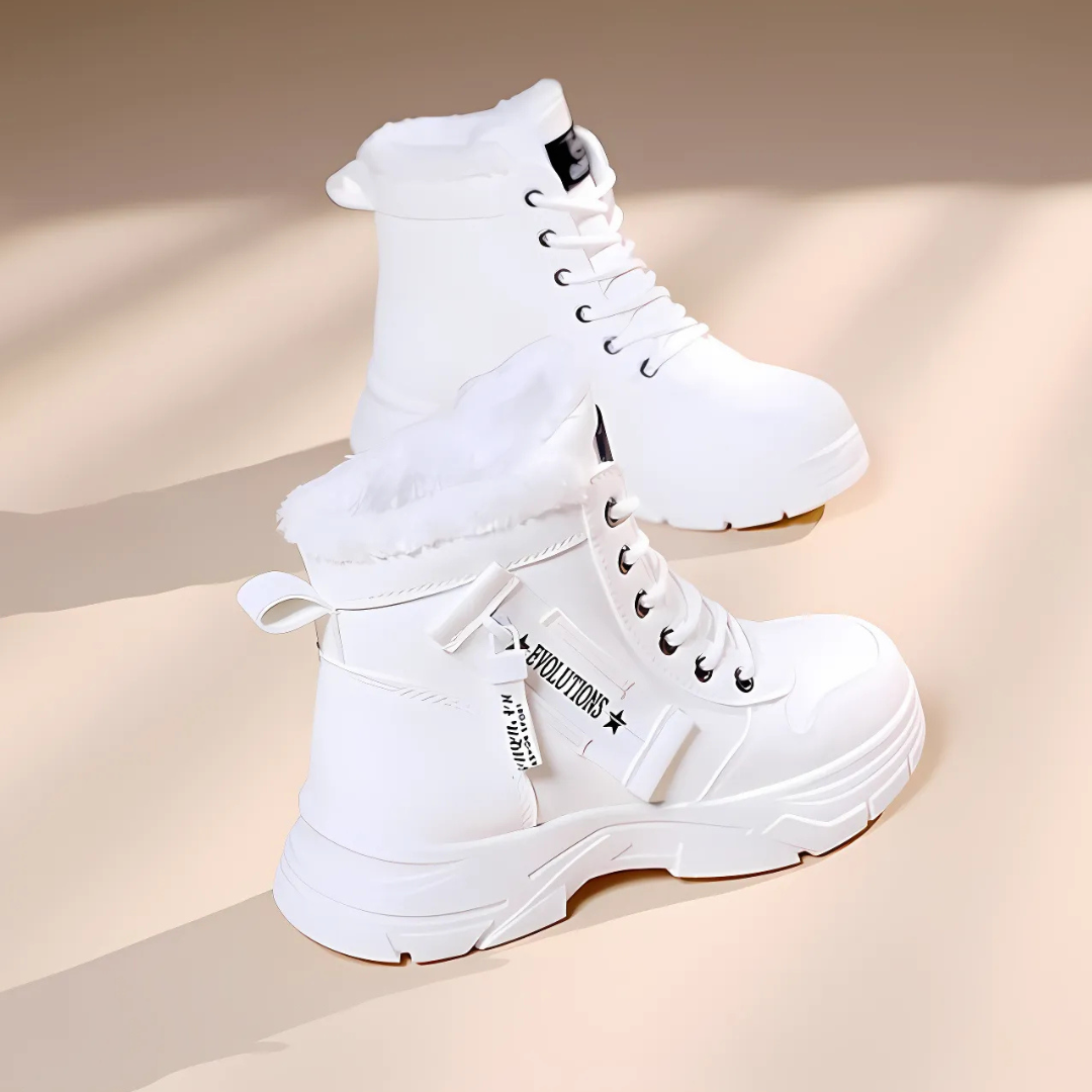 Boots for Women | Chunky Lace Up Zip Detail