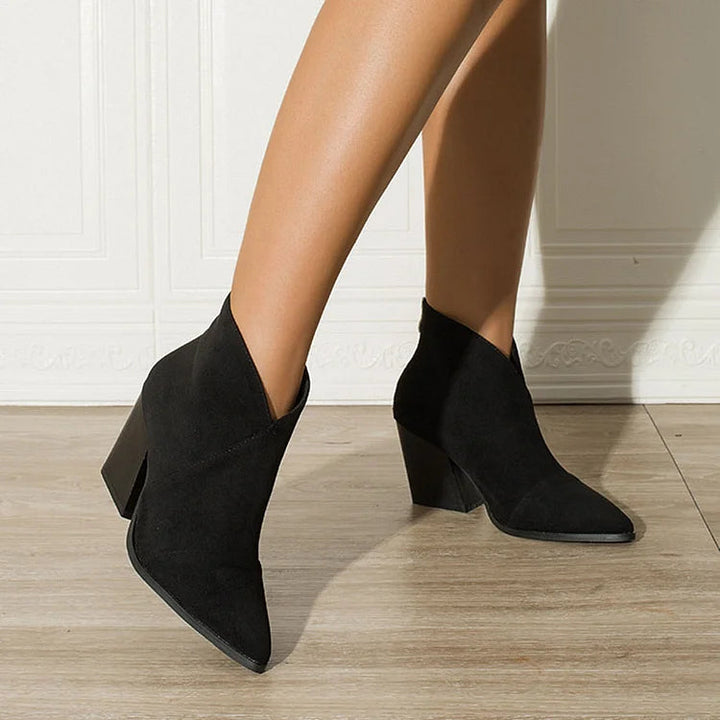 Boots for Women | Ankle-Height Block Heel