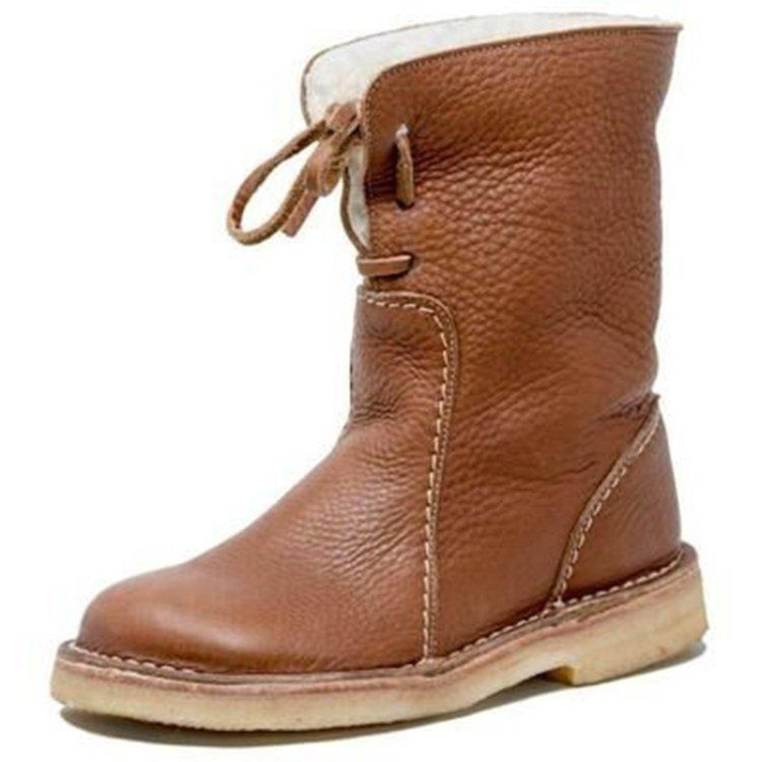 Boots For Women | Ankle Height Lace-Up With Folded Cuff