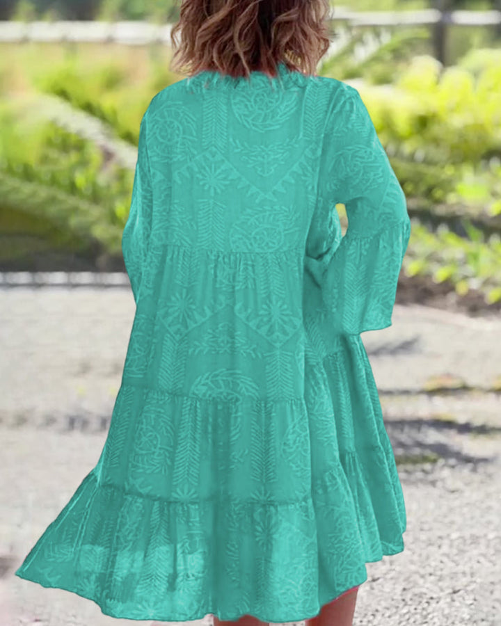 Women's Boho Midi Dress | Tiered