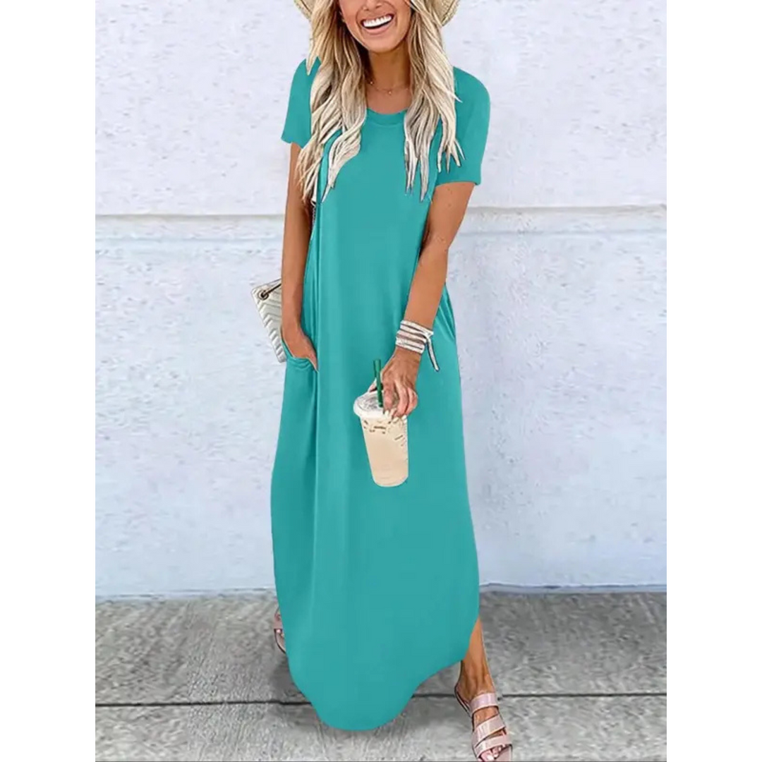 Women's Summer Dress | Round Neck Maxi