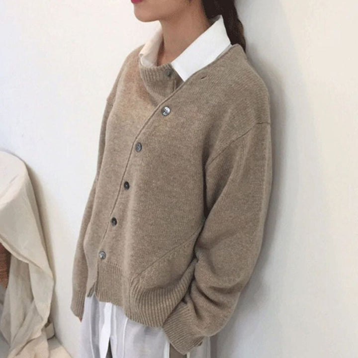 Women’s Cardigan | Button Front Asymmetric