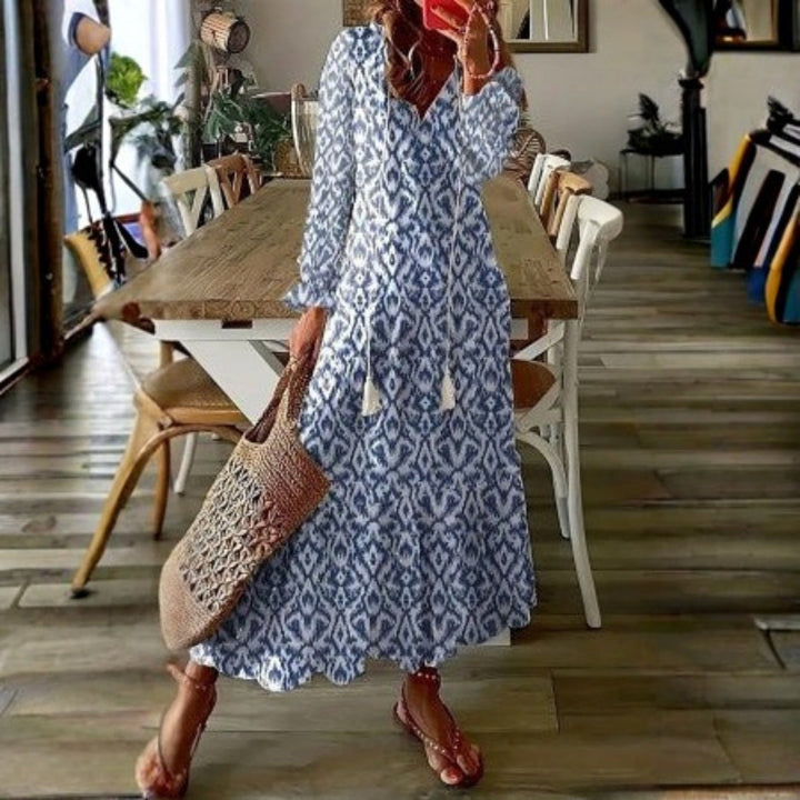 Women's Boho Maxi Dress | Short Sleeve Floral