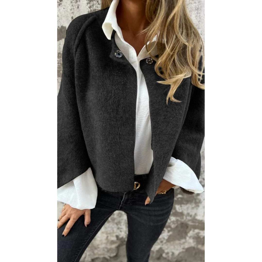 Women's Coat | Open Front Structured Collar