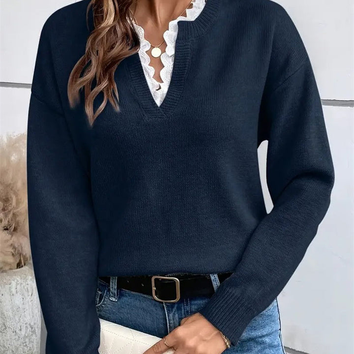 Women’s Sweater | V-Neck Long Sleeve